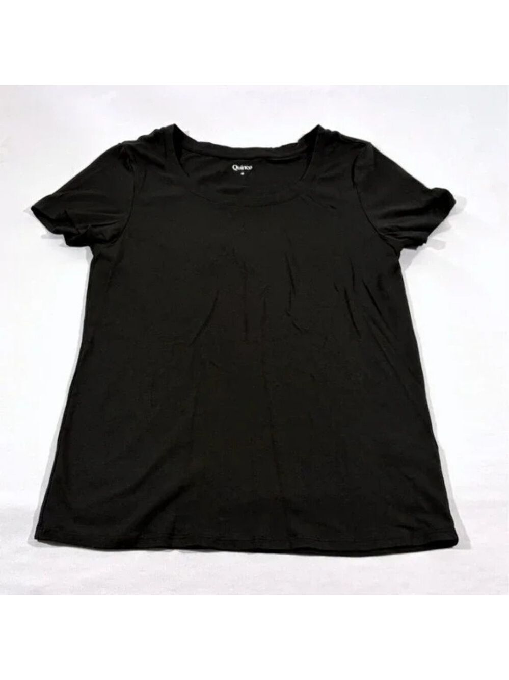 Quince Jet Black Short Sleeve Tee – Soft Cotton Modal – Size L – New - Picture 2 of 7